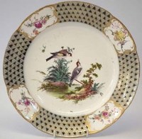 Lot 201 - 18th century German porcelain plate.