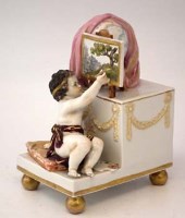 Lot 223 - Rudolstadt Volkstedt figure of a cherub