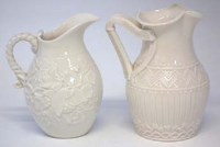 Lot 227 - Two Belleek jugs.