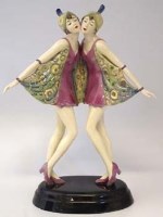 Lot 266 - Goldscheider dolly sisters.