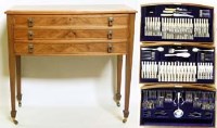 Lot 288 - Canteen of silver cutlery.