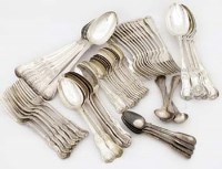 Lot 292 - Mixed lot of silver kings pattern flat ware.