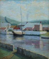 Lot 402 - R.C. Toogood, River view, oil.