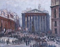 Lot 404 - J. Soler, Paris street scene, oil.