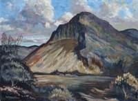 Lot 419 - William McAllister Turner, Cadair Idris, oil.