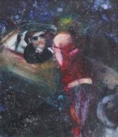 Lot 441 - Modern School, 20th century, Kerb Crawler, oil on tin.