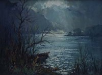 Lot 448 - Robert Howey, Derwentwater, oil.