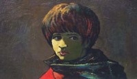 Lot 467 - Geoffrey Burnand, Girl with a Scarf, oil.