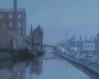 Lot 517 - Bob Richardson, Manchester canal scene, pastel.