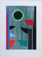 Lot 539 - Terry Frost, Black Sun, signed silkscreen.