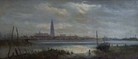 Lot 551 - Thomas Walter Wilson, River Maas, Holland, oil.