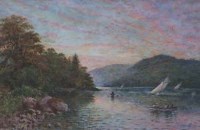 Lot 571 - J.C. Salmon, Lake Windermere, watercolour.
