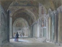 Lot 574 - Louis Haghe, St. Mark's, Venice, watercolour.