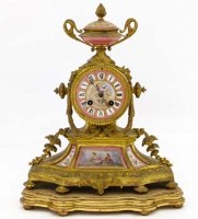 Lot 595 - French mantel clock.