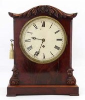 Lot 614 - Bracket clock mahogany William IV style.