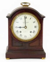 Lot 615 - S. Smith  London mantel clock two train movement.