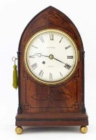 Lot 616 - John Knox lancet cased mantel clock.