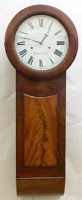 Lot 623 - Victorian mahogany cased drop dial wall clock