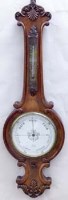 Lot 640 - Victorian banjo barometer.