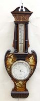 Lot 641 - Late Victorian neo-classical aneroid wall barometer