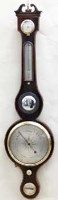Lot 645 - Mahogany banjo barometer