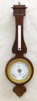 Lot 653 - French column of mercury rosewood banjo barometer mid 19th century