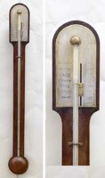 Lot 656 - Mahogany stick barometer