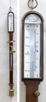 Lot 657 - Mahogany marine stick barometer