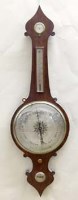 Lot 658 - Rosewood finished banjo barometer circa 1860