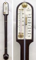 Lot 660 - Georgian style mahogany stick barometer 1930's