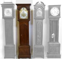 Lot 677 - Oak longcased clock