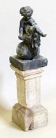 Lot 682 - Lead garden statue cherub.