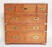 Lot 696 - 19th century military chest (secretaire).