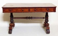 Lot 701 - Early Victorian rosewood library table