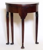 Lot 704 - Mid 18th century circa 1900 style fold-over tea table
