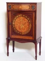 Lot 706 - Edwardian mahogany neo classical marquetry side cabinet