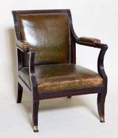 Lot 711 - William IV mahogany library chair