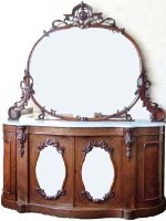 Lot 521 - Victorian mahogany and burr walnut chiffonier