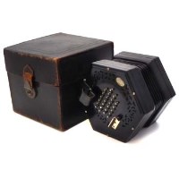 Lot 23 - Lachenal concertina with case.