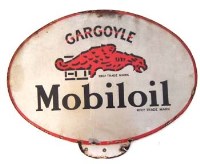 Lot 25 - Mobiloil double sided sign.