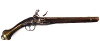 Lot 65 - Turkish flintlock holster pistol