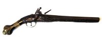 Lot 67 - Turkish flintlock holster pistol