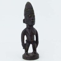 Lot 124 - Ogbomoso Yoruba ibeji female figure, all over