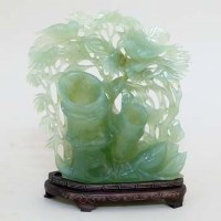 Lot 236 - Jade brush pot.