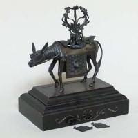 Lot 248 - Bronze model of a donkey.
