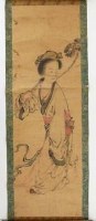Lot 272 - Chinese hanging scroll ink and watercolour wash