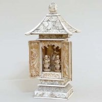 Lot 312 - Ivory model of a shrine