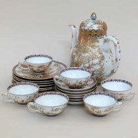 Lot 321 - Japanese porcelain coffee service