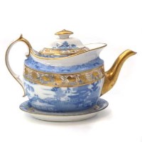 Lot 325 - Liverpool Herculaneum teapot with retailers mark.