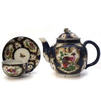 Lot 339 - Samson cup and saucer and a teapot.